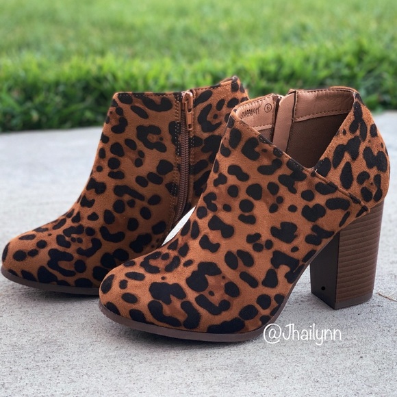 Fabutiq Shoes - Leopard Ankle booties